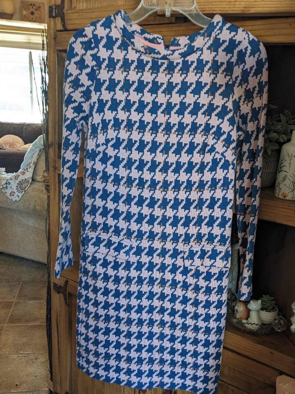 Boden Sixties Jacquard Houndstooth Dress Size 4R